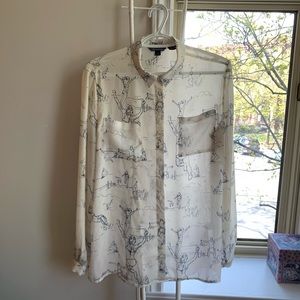 🟥SOLD🟥 Tommy Hilfiger - drawing pattern sketch print top